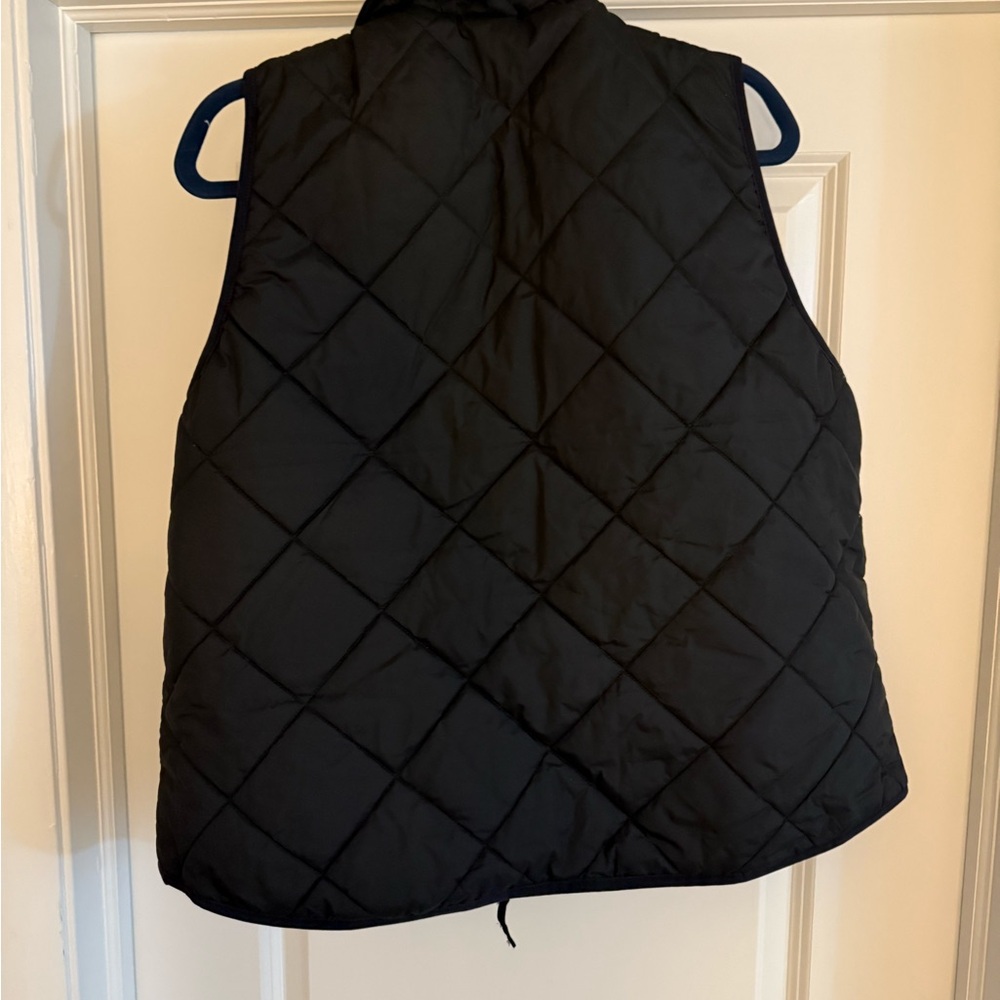 J. Crew Black and White Checkered Lined Vest